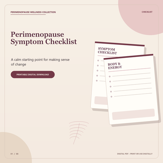 Perimenopause Symptom Checklist | Printable Symptom Tracker for Women